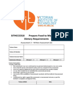 SITHCCC018 Written Assessment