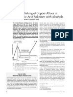 Electropolishing of Copper Alloys in Phosphoric Acid Solutions With Alcohols