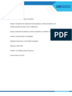 Cruz - Sarai - Ensayo - Evaluación de Políticas y Normas Educativas en Contextos Educativos Reales.