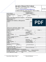 Formulario de Inscripcion Nivel Primario Escuela