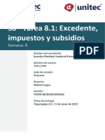 Sandoval J S8 Tarea VIII Excedente, Subsidios e Impuestos