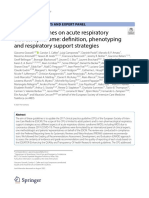 ESICM Guidelines On Acute Respiratory Distress Syndrome - Definition, Phenotyping and Respiratory Support Strategies