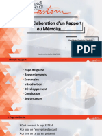 Etape D'elaboration D'un Rapport Ou Mémoire 2022-2023