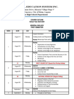 1ST Sem - Course Outline - Biology