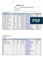 T7 Warehouse Rehabilitation - HOLDERS LIST - 20160411