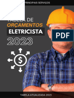 Tabela de Orcamentos Do Eletricista 2023