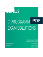 C Exam Solutions PU