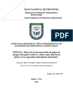 Efecto de La Incorporación de Pulpa de Mango y Camu Camu en La Capacidad Antioxidante Del Helado