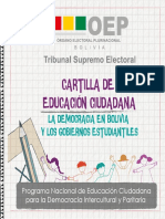 Cartilla Democracia Bolivia Gobiernos Estudiantiles 2023