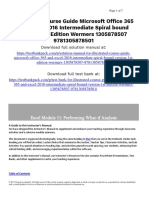 Illustrated Course Guide Microsoft Office 365 and Excel 2016 Intermediate Spiral Bound Version 1st Edition Wermers Solutions Manual Download