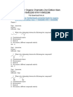 Organic Chemistry 2nd Edition Klein Test Bank 1