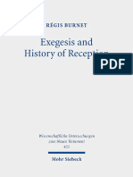 Exegesis and History of Reception Reading The New Testament Today With The Readers of The Past (Wissenschaftliche... (Regis Burnet) (Z-Library)