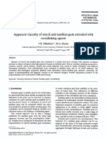 Apparent Viscosity of Starch and Xanthan Gum Extruded With Cross...