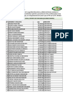 Lista de Benefeciarios Padre Cocha