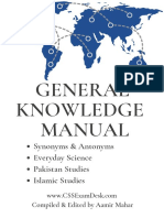 General Knowledge Manual For CSS 2022 MPT