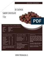 Ficha 12grs - Cereal - Inflado - Quínoa - Chocolate