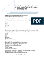 Statistics For Managers Using Microsoft Excel 7th Edition Levine Test Bank 1