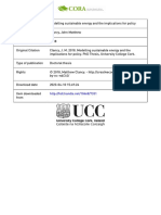 Modelling Sustainable Energy and The Implications For Policy - 2018