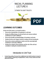 Lecture 6 - Investment in Unit Trust