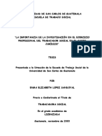 La Importancia de La Investigación en El Ejercicio Profesional Del Trabajador Social en El Campo Jurídico