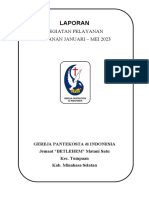 LAPORAN KEGIATAN PELAYANAN GPdI Betlehem Matani Satu