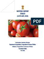 Monthly Report On Tomato For January 2018