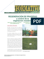 Regeneracion de Praderas y Control de La Vegetacion Residente