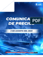 Comunicado 352 Precios Agosto