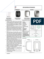 Ficha Tecnica Secador de Manos Cod-M09a