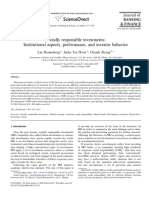 Luc Renneboog, Jenke Ter Horst, Chendi Zhang - Socially Responsible Investments Institutional Aspects, Performance, and Investor Behavior