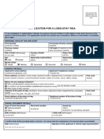 D Visa Application