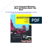 Advertising An Integrated Marketing Communication 3rd Edition Belch Test Bank