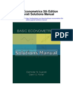 Basic Econometrics 5th Edition Gujarati Solutions Manual