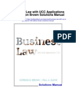 Business Law With Ucc Applications 13th Edition Brown Solutions Manual