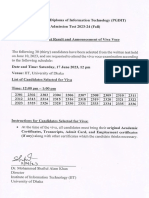 PGDIT 2023-2024 Fall Written Test Result