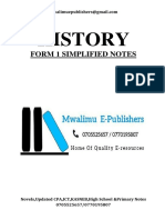 History Form 1 Simplified Notes