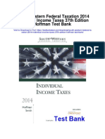 South Western Federal Taxation 2014 Individual Income Taxes 37th Edition Hoffman Test Bank