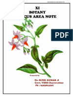 Hsslive Xi Botany Notes by Sunil Kumar