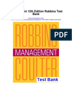 Management 12th Edition Robbins Test Bank