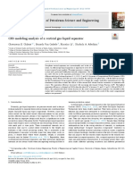 CFD Modeling Analysis of A Vertical Gas Liquid Separator