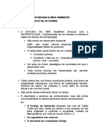 Ser Humano, Sociedade e Meio Ambiente Roteiro