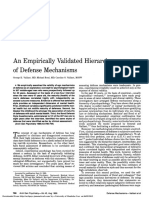 Vaillant, Bond, Vaillant 1986 - An Empirically Validated Hierarchy of Defense Mechanisms