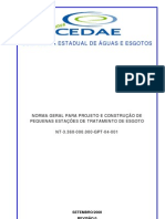 Norma Geral para Projeto e Construao o de Pequenas Estacoes de Tratamento de Esgoto