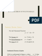 Roots & Zeros of Polynomials