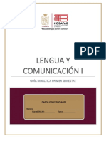 Primer Semestre . - Guia Didactica Estudiante . - Lengua y Comunicación I