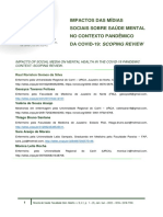 (Artigo) Impacto Das Mídias Sociais Na Saúde Mental em Contexto Pandêmico