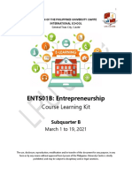 Entrepreneurship Subquarter B