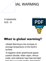 Global Warming: P.Nandhini Ece - B