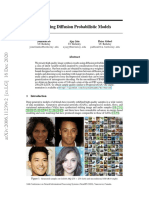 Denoising Diffusion Probabilistic Models