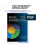 Basic Marketing A Strategic Marketing Planning Approach 19th Edition Perreault Solutions Manual